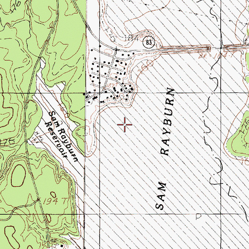 Topographic Map of Tilde Creek, TX