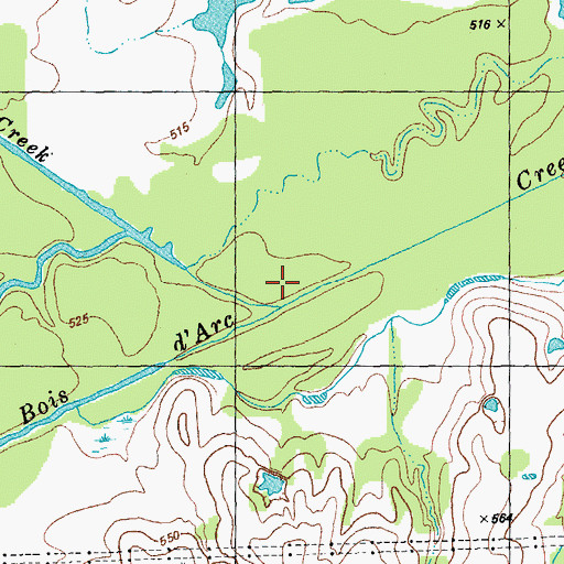 Topographic Map of Timber Creek, TX