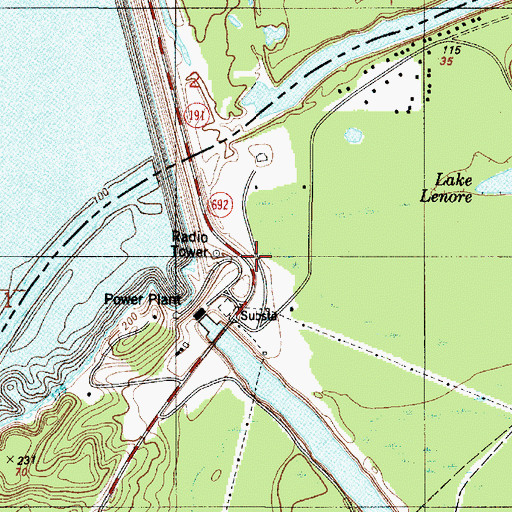 Topographic Map of Toledo Cemetery, TX