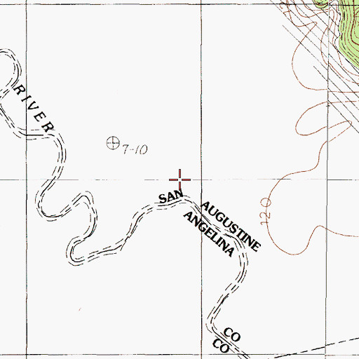 Topographic Map of Townsend Creek, TX