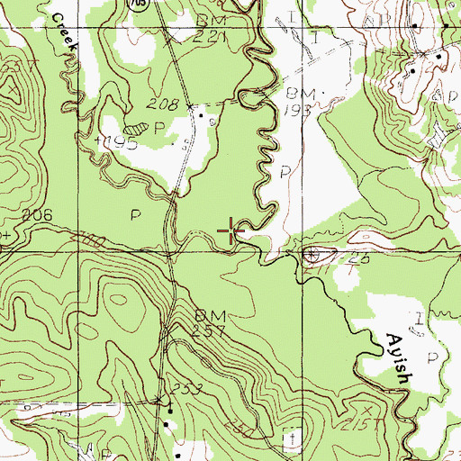Topographic Map of Turkey Creek, TX