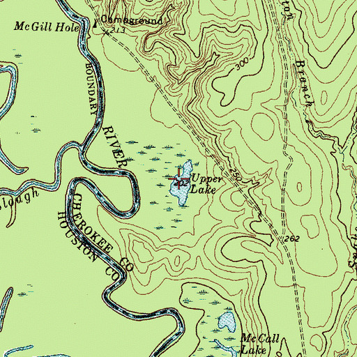 Topographic Map of Upper Lake, TX