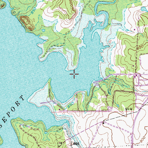 Topographic Map of Venchoner Creek, TX