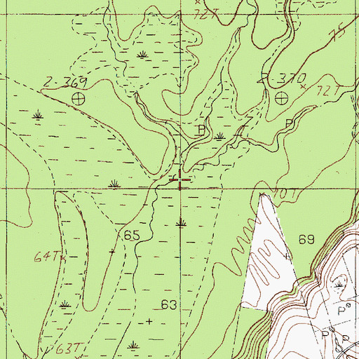 Topographic Map of Walker Branch, TX