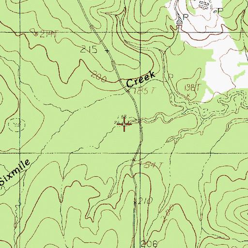 Topographic Map of Walnut Creek, TX