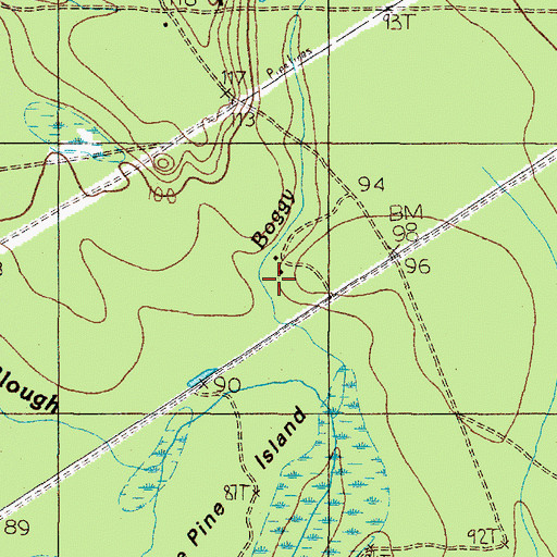 Topographic Map of Wash Lake, TX