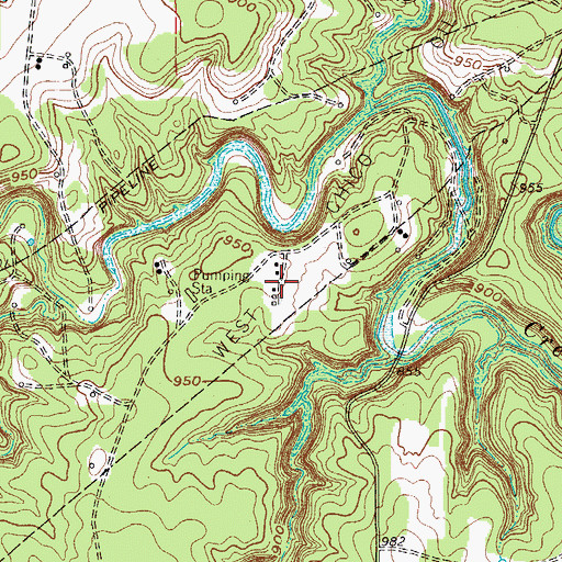 Topographic Map of West Chico Oil Field, TX