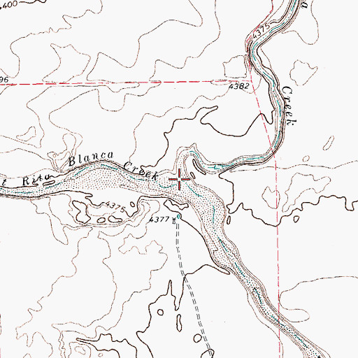 Topographic Map of West Rita Blanca Creek, TX