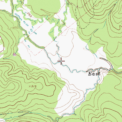 Topographic Map of Wheatfield Branch, TX