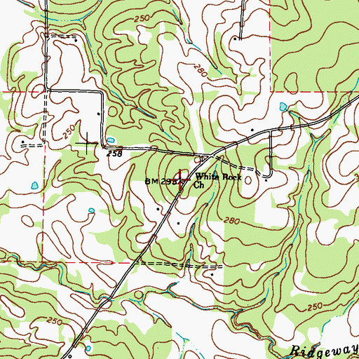 Topographic Map of White Rock United Methodist Church, TX