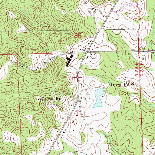 Topographic Map of Samford School (historical), AL