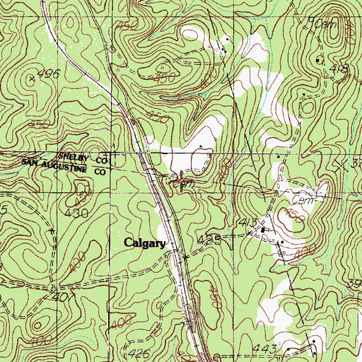Topographic Map of Whitton Cemetery, TX