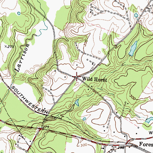 Topographic Map of Wild Hurst, TX