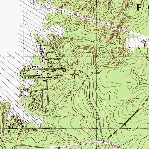 Topographic Map of Williams Cemetery, TX