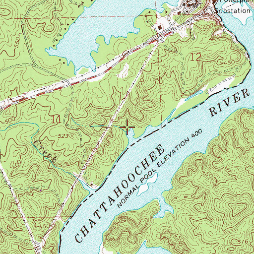 Topographic Map of Sandy Point Landing, AL