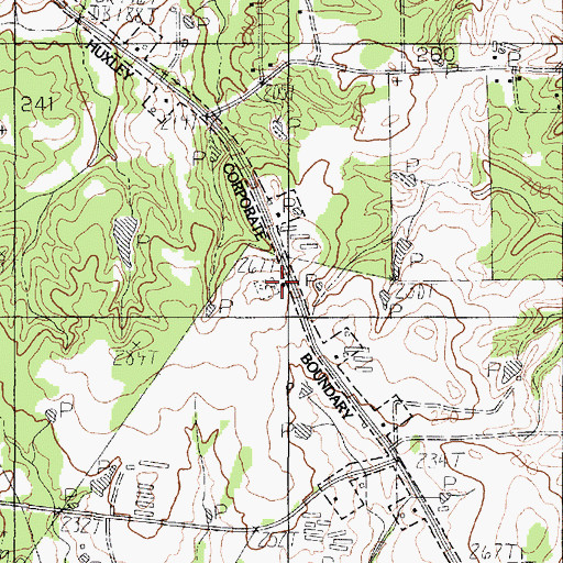 Topographic Map of Wimberly Cemetery, TX