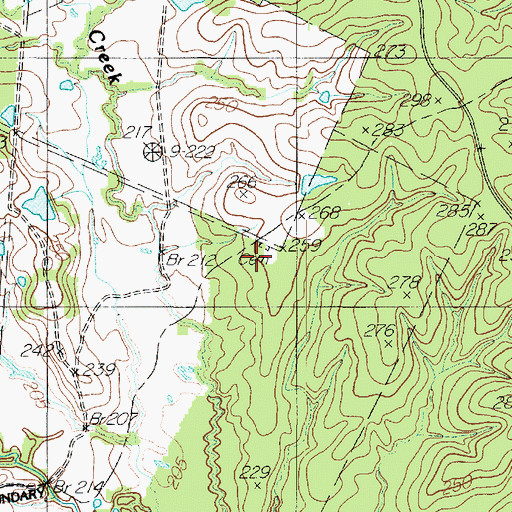 Topographic Map of Windham Cemetery, TX
