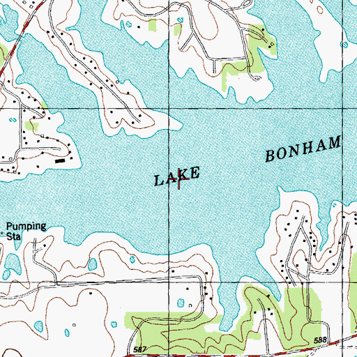 Topographic Map of Wolf Creek, TX