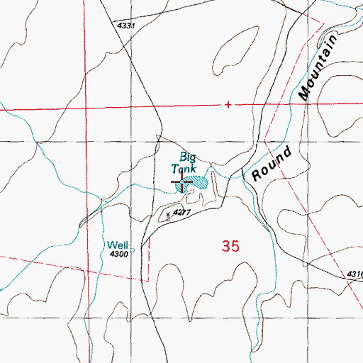Topographic Map of Big Tank, AZ