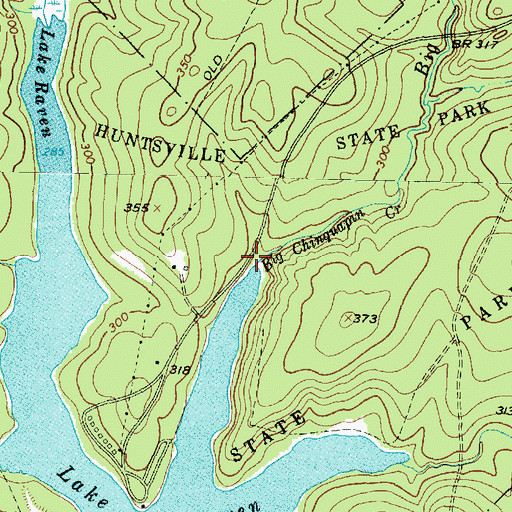 Topographic Map of Big Chinquapin Creek, TX