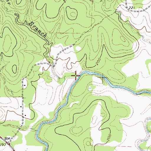 Topographic Map of Big Sulphur Branch, TX