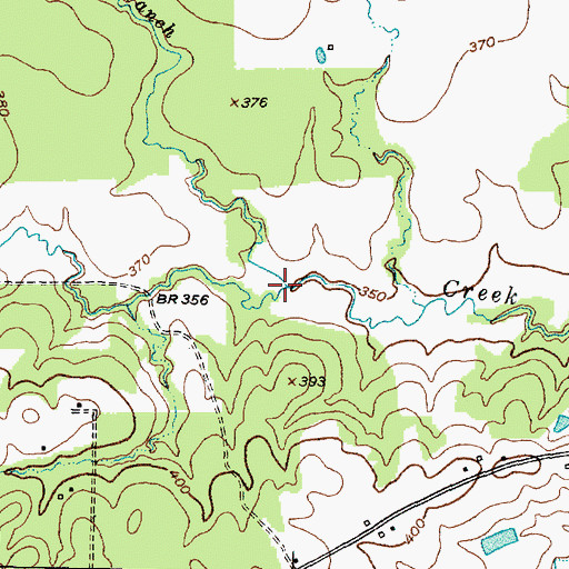 Topographic Map of Black Branch, TX