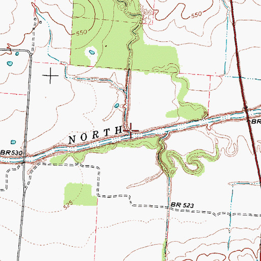 Topographic Map of Bralley Pool Creek, TX