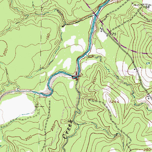 Topographic Map of Brushy Creek, TX