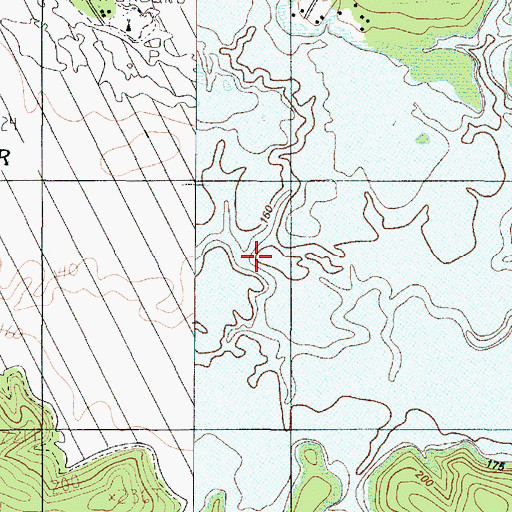 Topographic Map of Bull Creek, TX