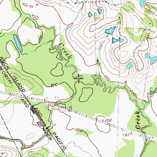 Topographic Map of Caney Creek, TX