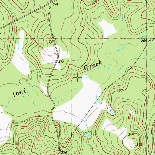 Topographic Map of Cedar Creek, TX