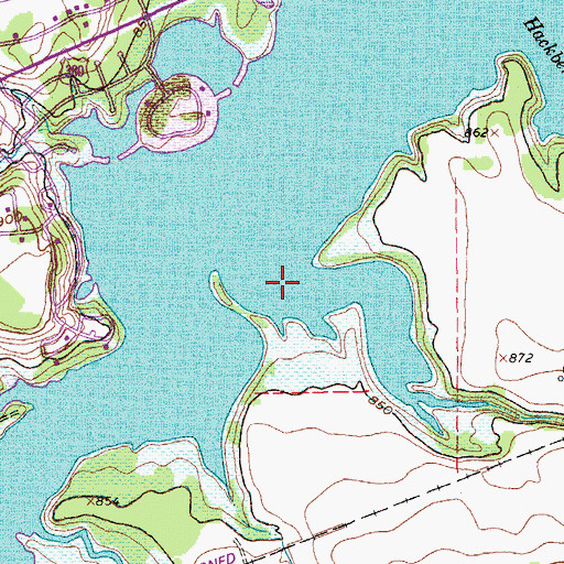 Topographic Map of Coal Bed Branch, TX