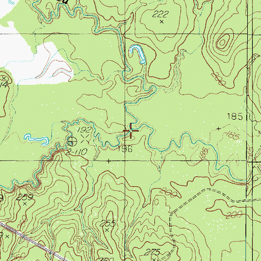 Topographic Map of Colorow Creek, TX