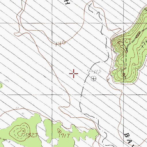 Topographic Map of Couchatana Creek, TX