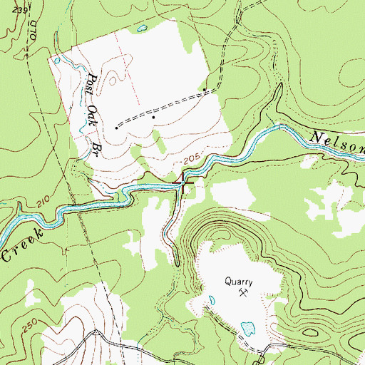 Topographic Map of Crabb Creek, TX