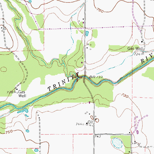 Topographic Map of Dry Creek, TX