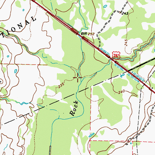 Topographic Map of East Fork White Rock Creek, TX