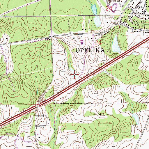 Topographic Map of Stansons Lake, AL