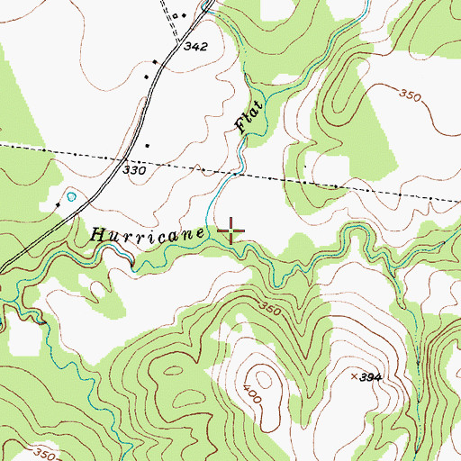 Topographic Map of Flat Branch, TX