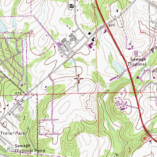 Topographic Map of Stonegate, AL