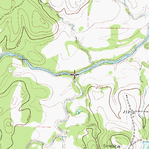 Topographic Map of Hadley Creek, TX