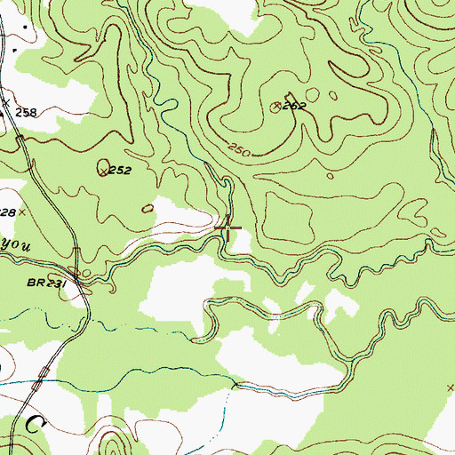 Topographic Map of Hager Creek, TX