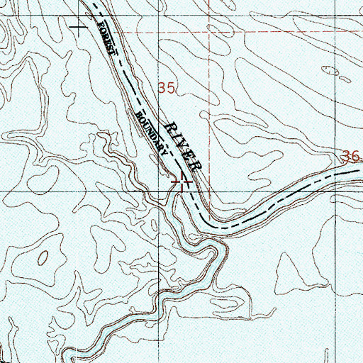 Topographic Map of Housen Bayou, TX