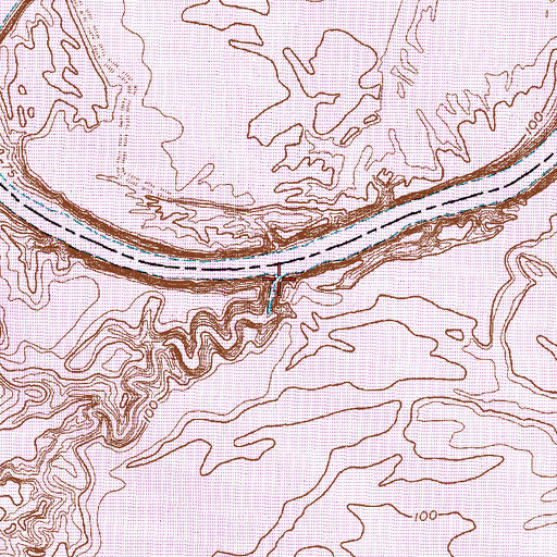 Topographic Map of Indian Creek, TX
