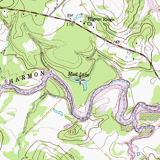 Topographic Map of Mud Lake, TX