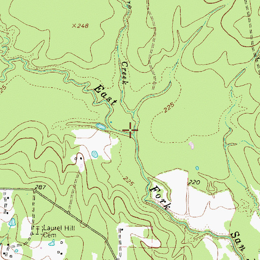 Topographic Map of Negro Creek, TX