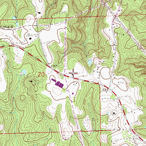 Topographic Map of Summerville Assembly of God Church, AL