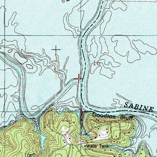 Topographic Map of Palo Gaucho Bayou, TX