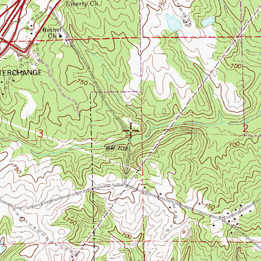Topographic Map of Sweet Pilgrim Church (historical), AL