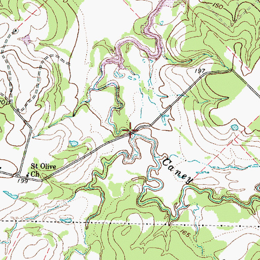 Topographic Map of Rocky Creek, TX